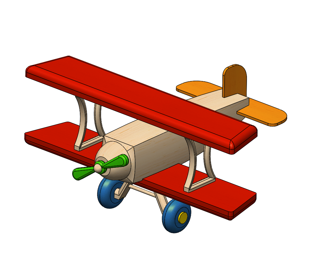 3D model of a toy airplane